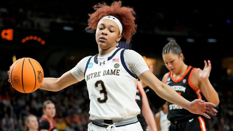 Notre Dame star Hannah Hidalgo upset over ‘BS’ nose ring decision during crucial March Madness game