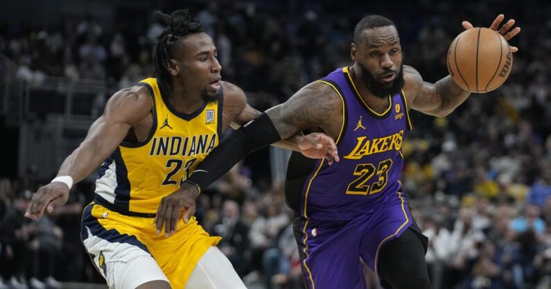 Lakers score season-low 90 points in road loss to Pacers