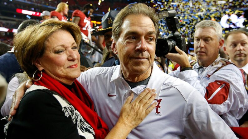 Nick Saban sending emails and learning table etiquette as part of wife’s ‘Ten Commandments of Retirement’